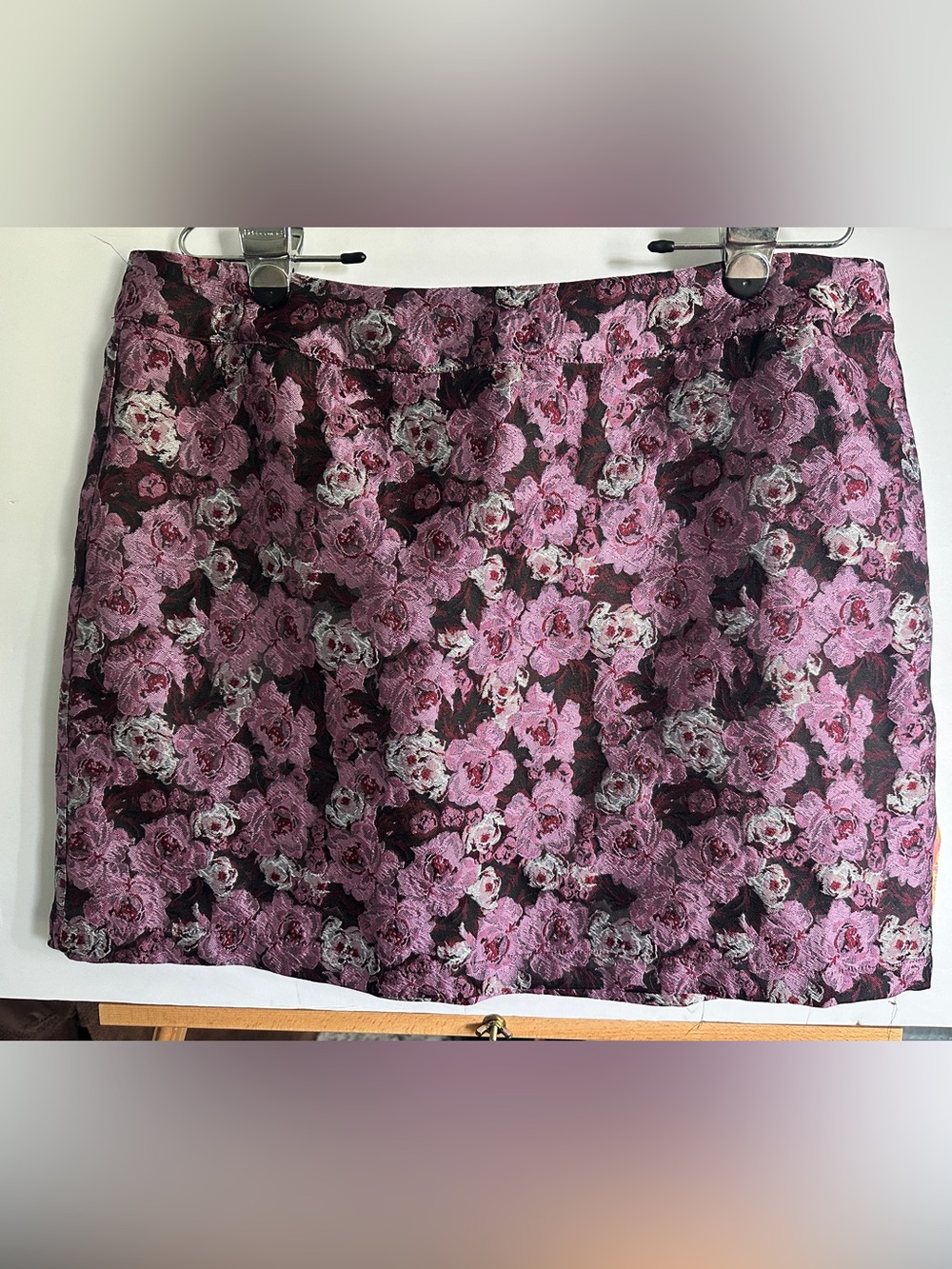 ARULA Pink Floral Jacquard Mini Skirt